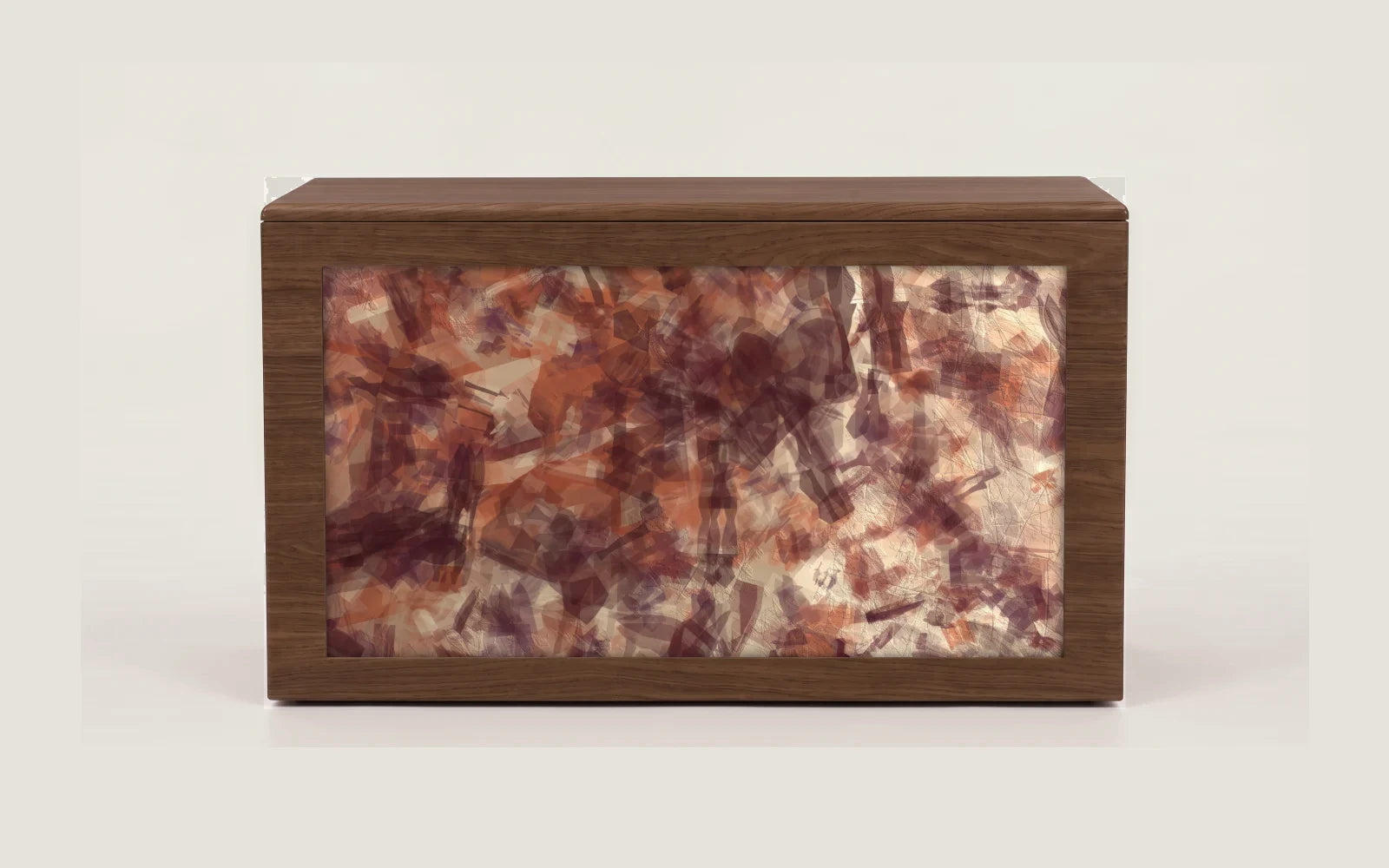 Ovation, closed, with the Oxblood Field artwork across the front